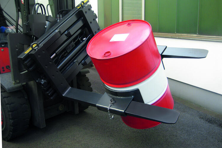 Klammergabeln mit aufsteckbaren Faßklammerarmen