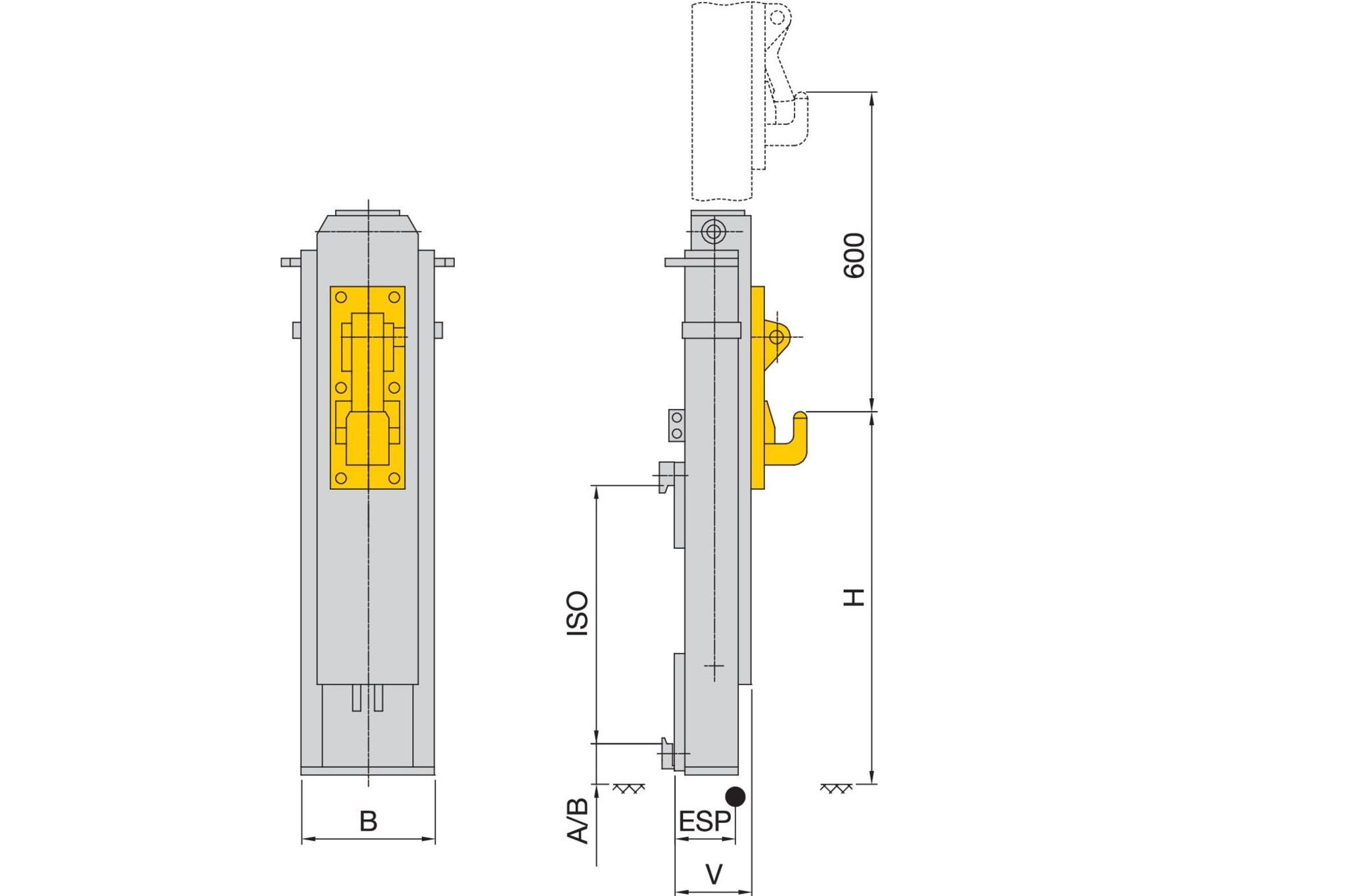 Behälterentleerer Zeichnung