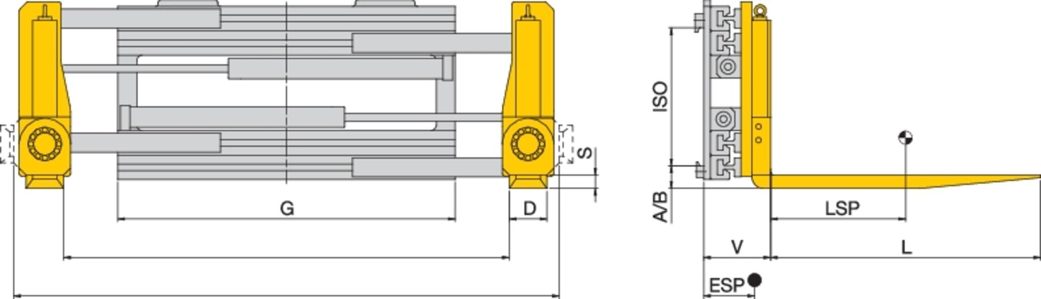 Drehgabelklammer stabau