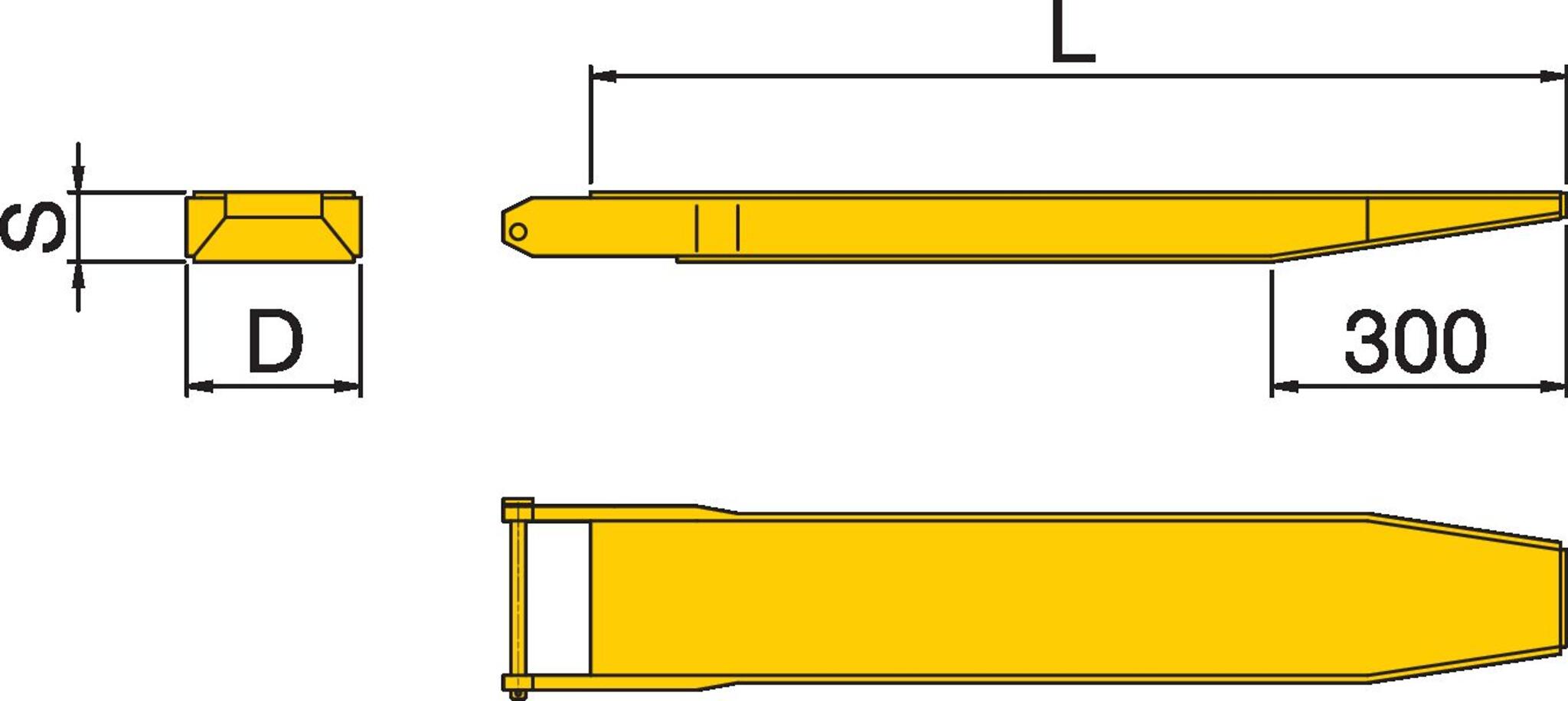 Gabelverlängerung Kastenprofil