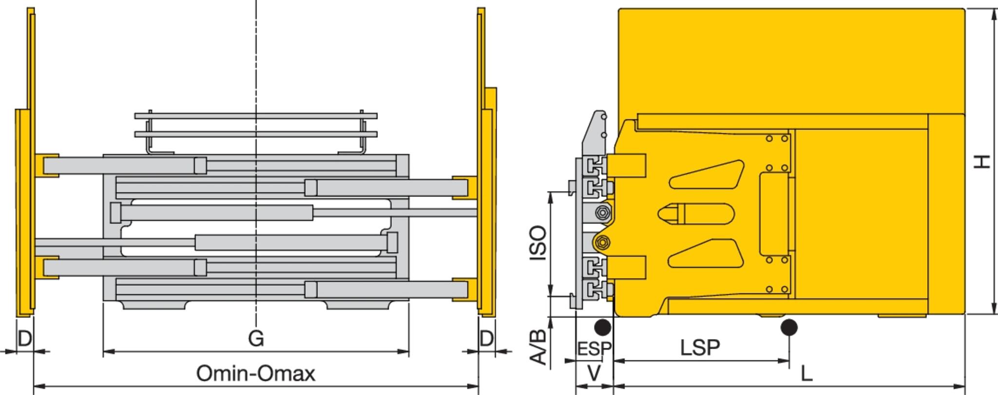 Geräteklammer mit pendelnden Armen