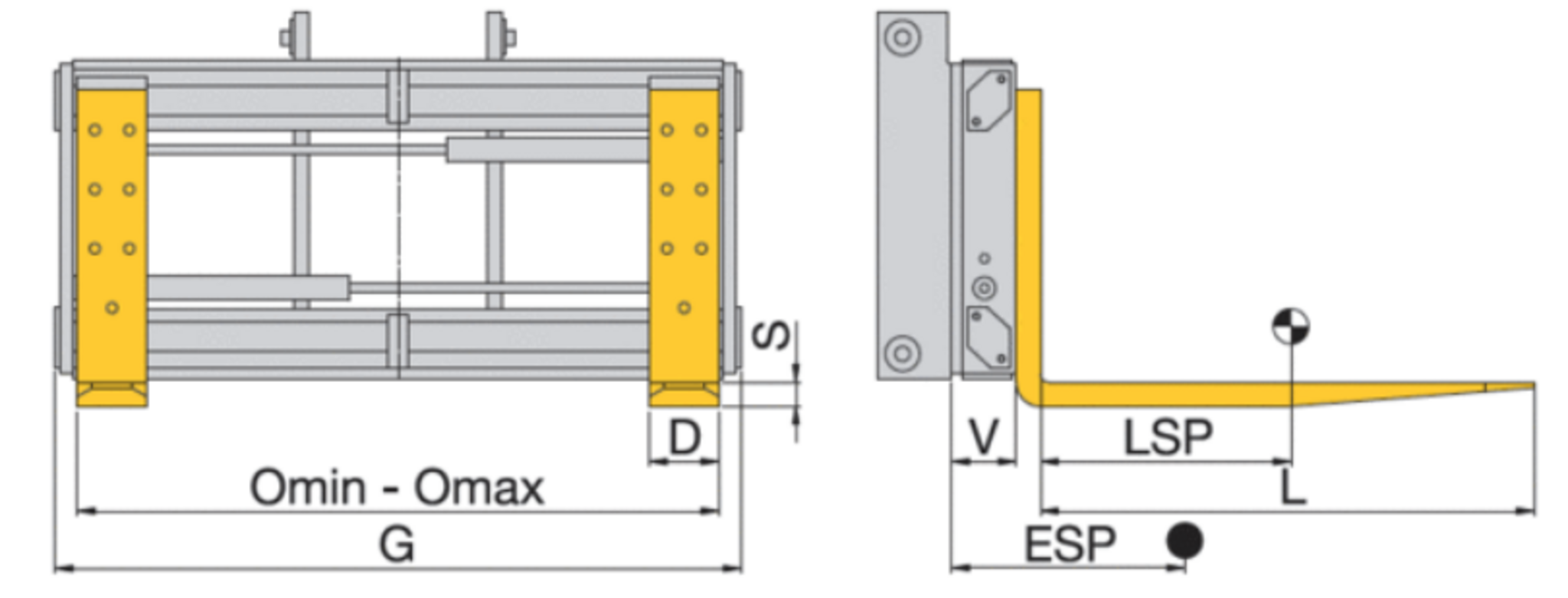 Integrierte Zinkenverstellung ZVI (Hochleistungsmodell)