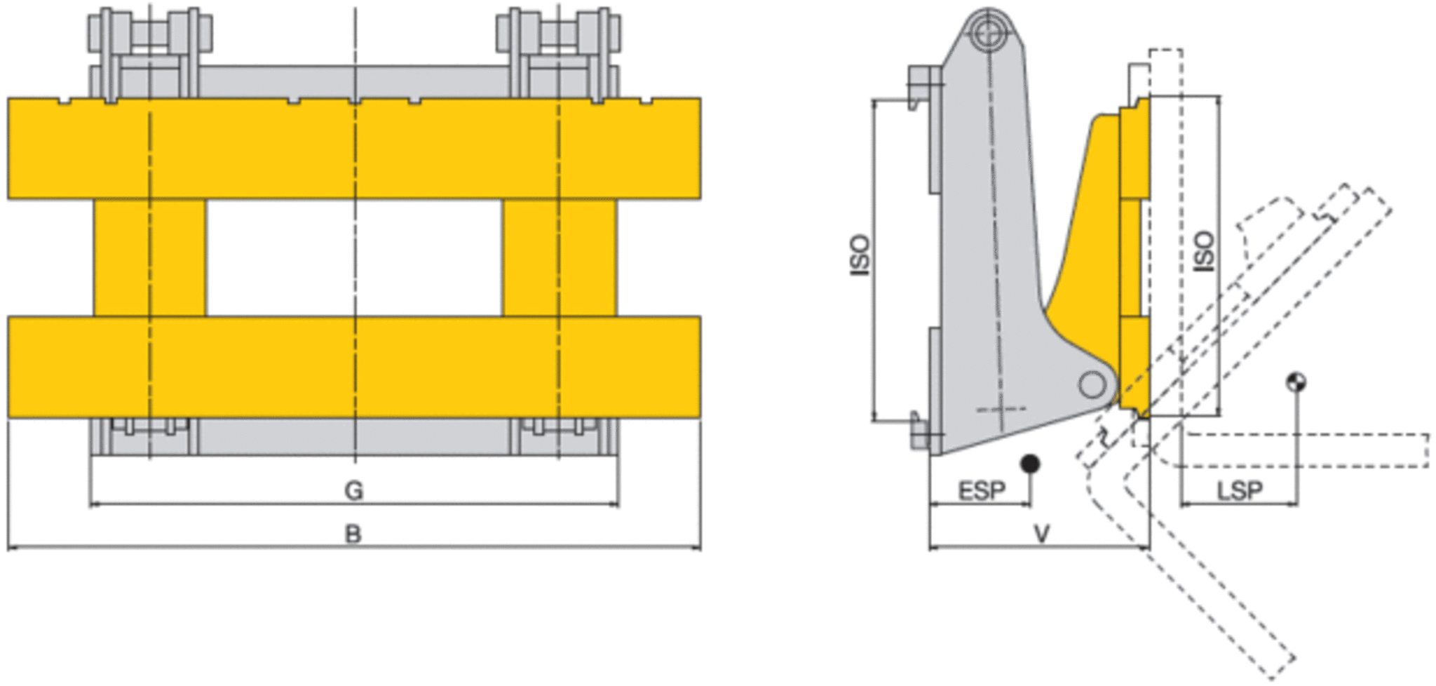 Kippschlitten für Gabelstapler
