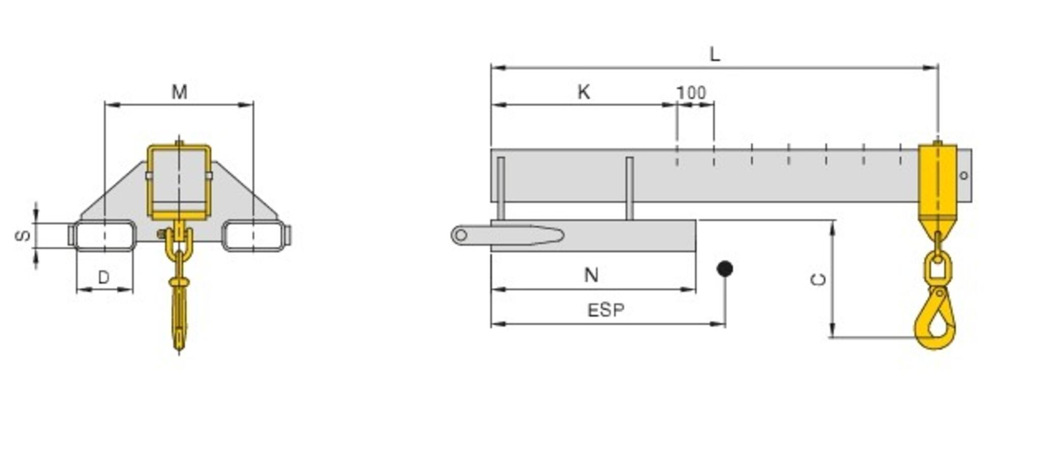 Aufsteckbare Kranarme stabau