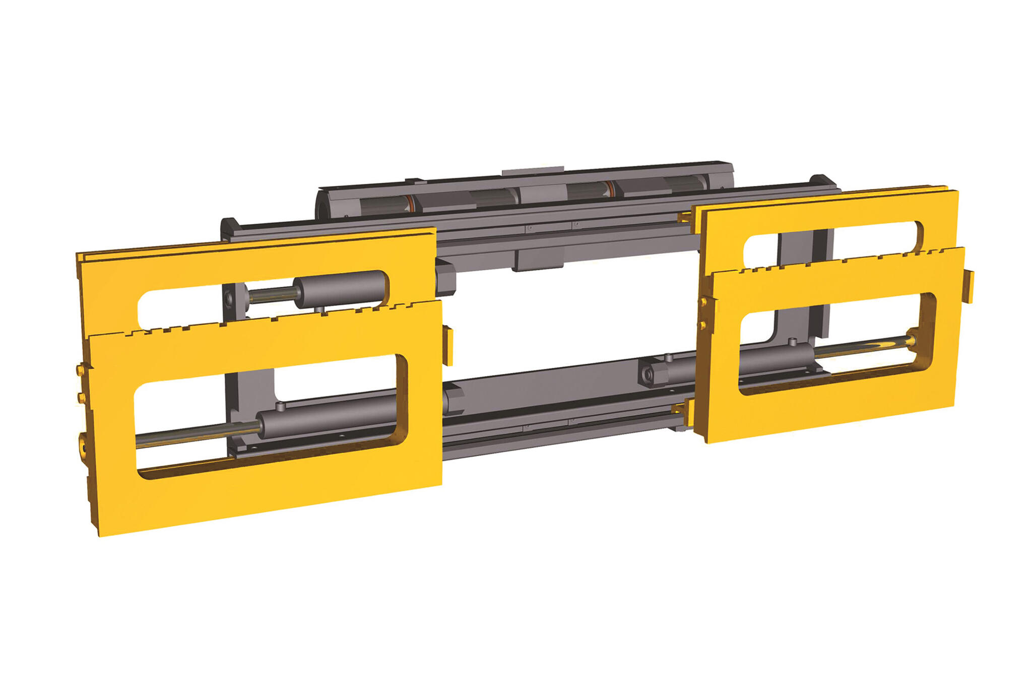 Dreifach Seitenschieber mit zwei Gabelträgern