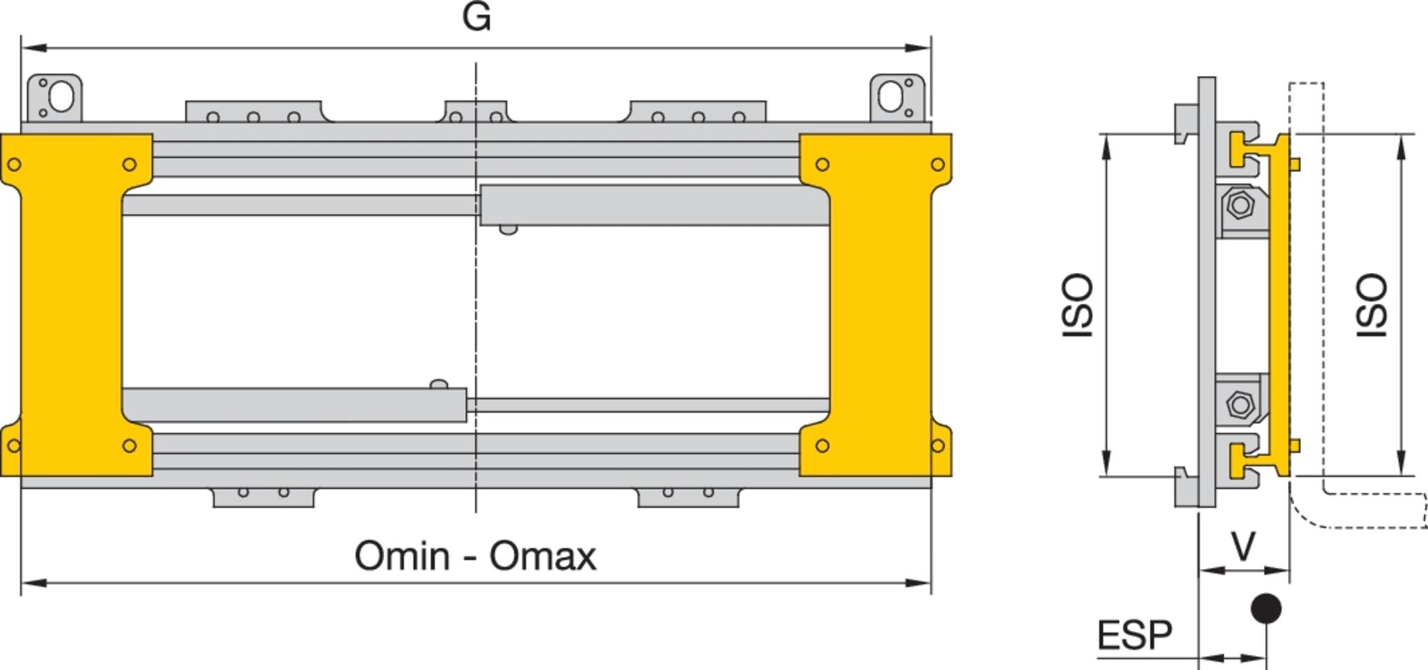 Zinkenverstellung ZVP mit Seitenschubventil