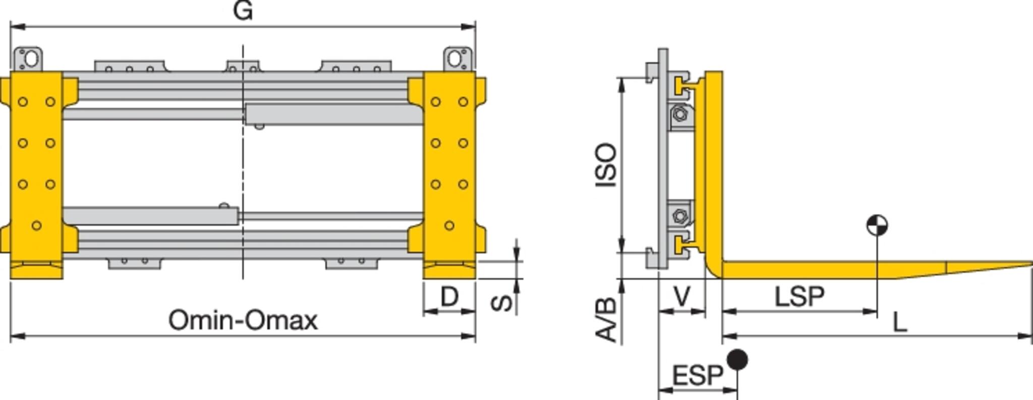 Zinkenverstellung ZVP mit Gabelzinken
