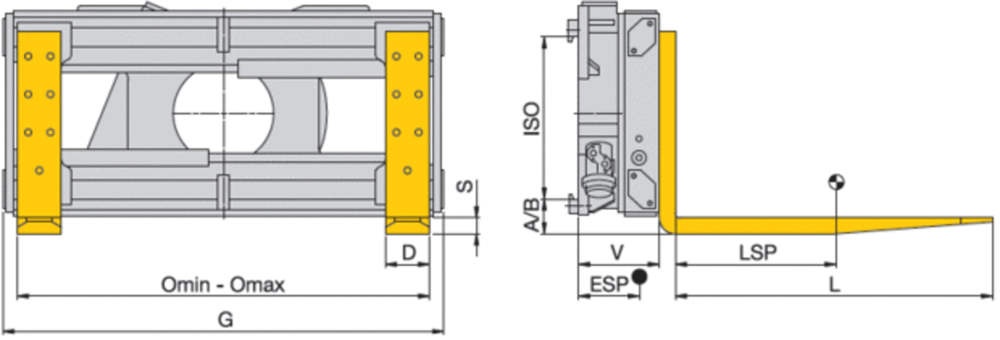 Zinkenverstellung ZV drehbar