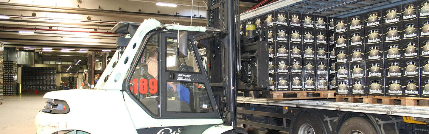 Mehrfachpalettengabel im Einsatz